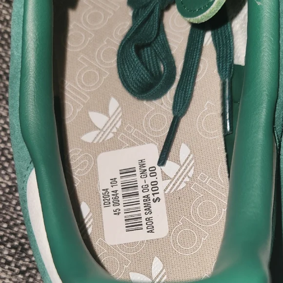 NWT Adidas Men's Forest Green and Gray Sneakers - Picture 6 of 6